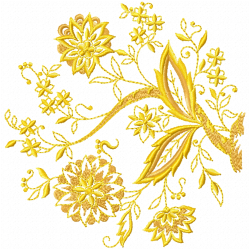 Flowers And Tree Embroidery Design 12